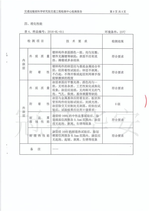 噴塑波形護(hù)欄檢測(cè)報(bào)告 噴塑波形護(hù)欄檢測(cè)報(bào)告